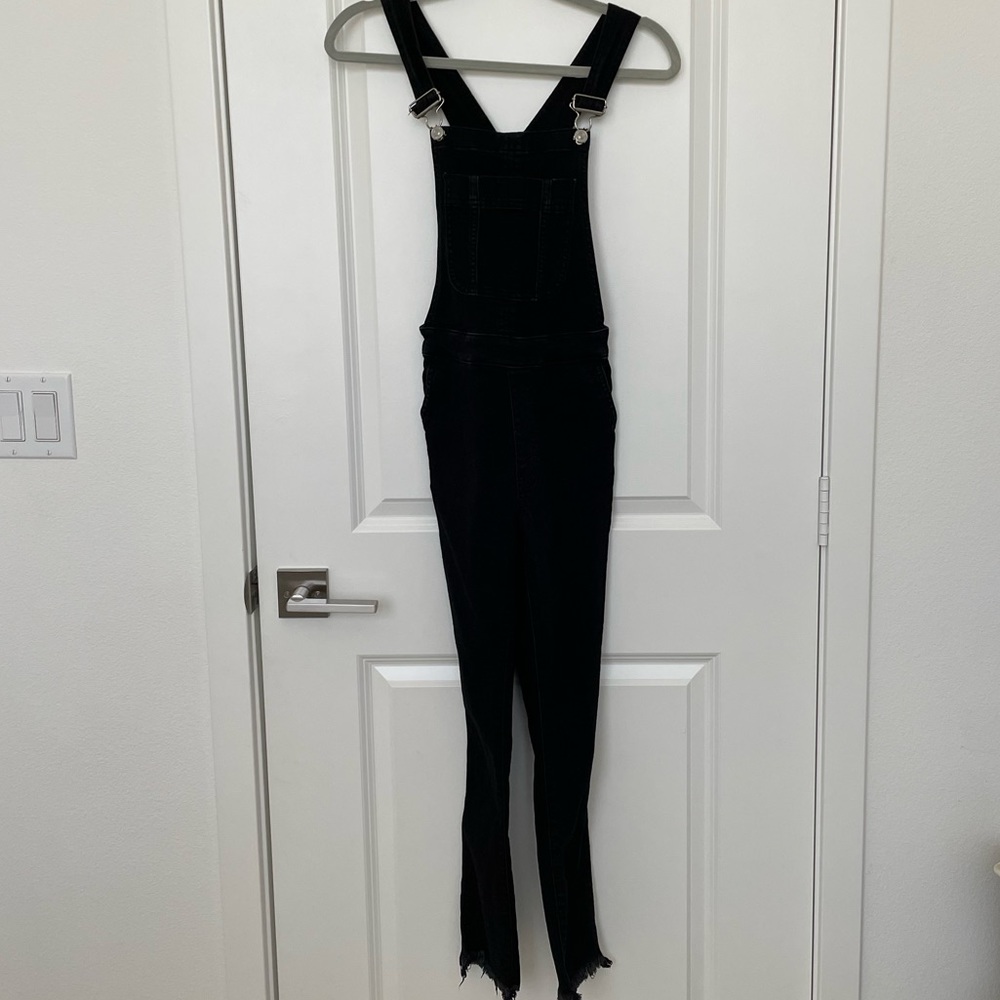 Abercrombie & Fitch Size 00 Black Denim Overalls